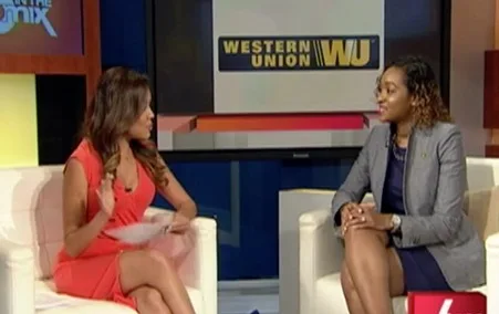 Shauna Biersay-Dunbar interviewed on the NBC 6 set